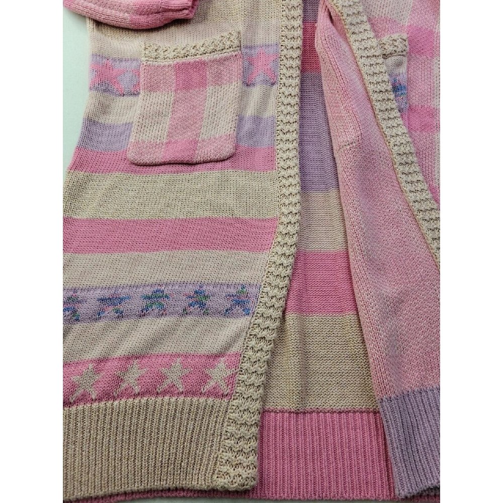 Loveshackfancy Grayson Pink Open Front Duster Car… - image 4